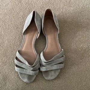 Madewell light blue flat sandals